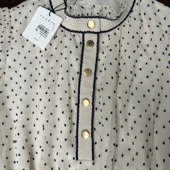 Sandro polka dot dress. Size 0 - Picture 5 of 12
